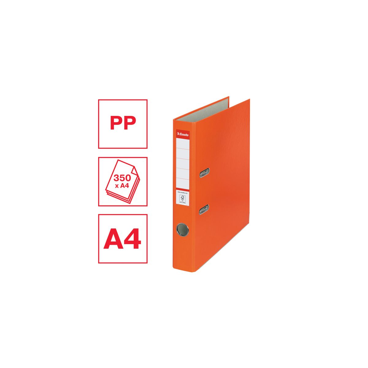 Segregator dźwigniowy Esselte Ekonomiczny A4 50mm pomarańczowy (81171)