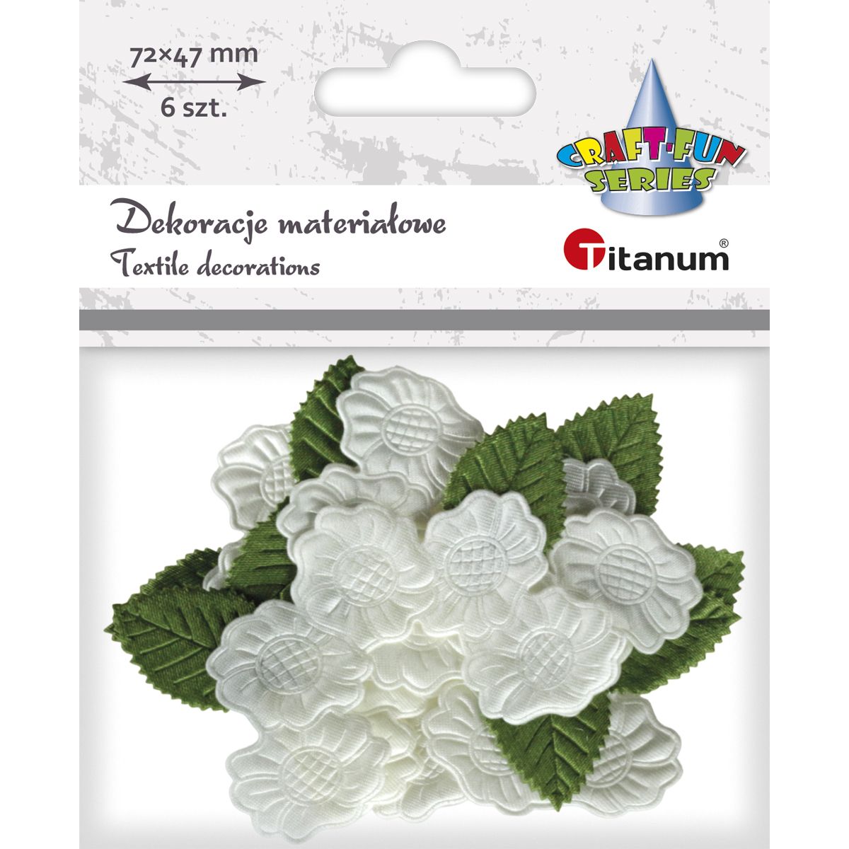 Ozdoba materiałowa Titanum Craft-Fun Series kwiaty gardenii (BY132)