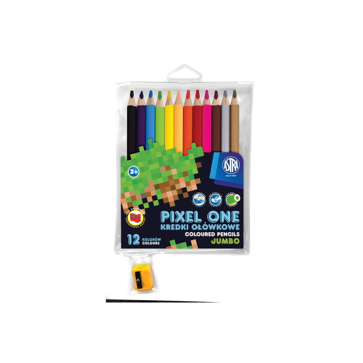 Kredki ołówkowe Astra Pixel One 12 kol. (312221005)