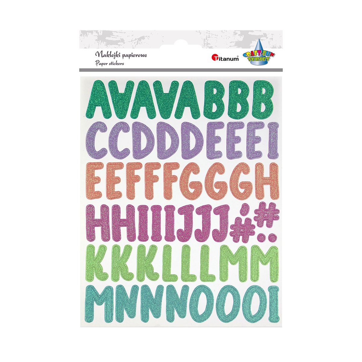 Naklejka (nalepka) Craft-Fun Series Kolorowy alfabet Titanum (22LJ1201)
