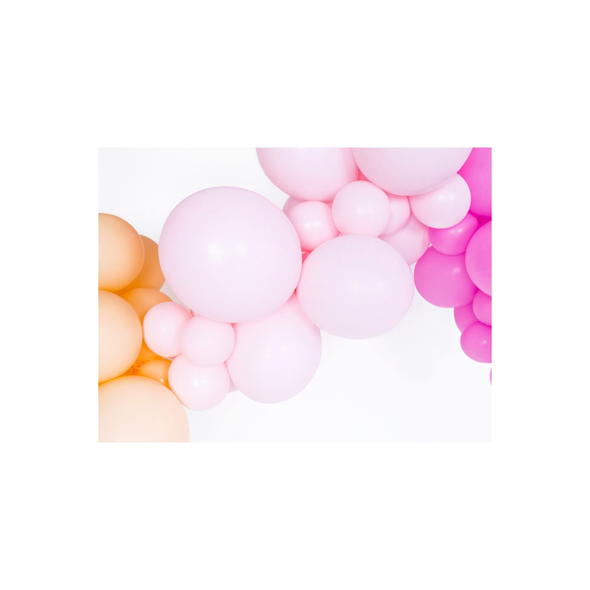 Balon gumowy Partydeco Pastel Soft Pink (1 op. / 100 szt.) różowy 230mm (10P-454)