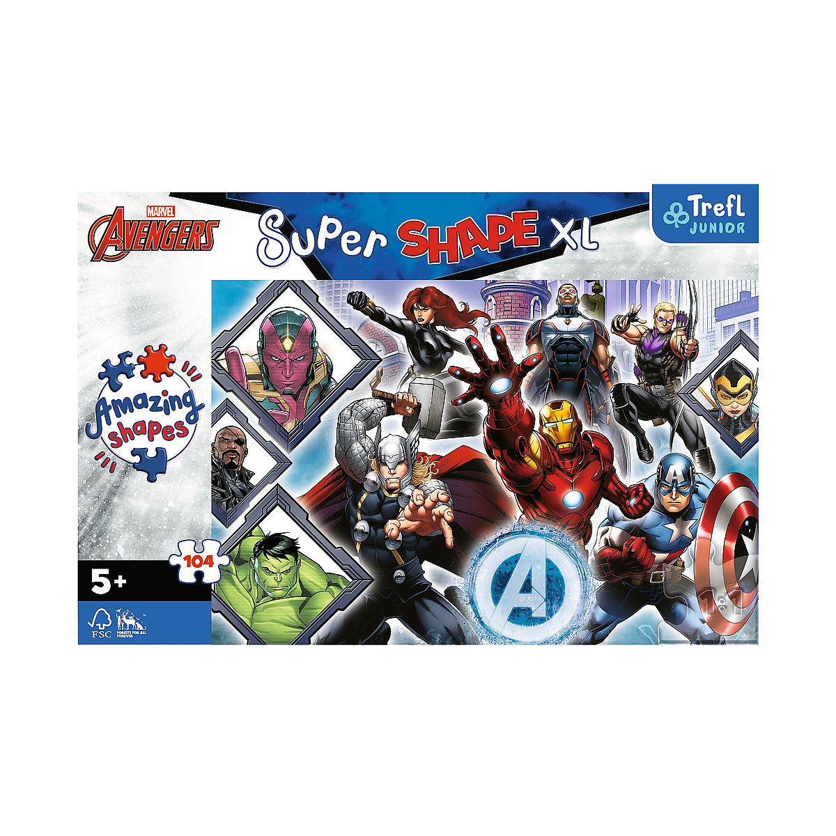 Puzzle Trefl Avengers XL Twoi ulubieni Avengersi 104 el. (50018)