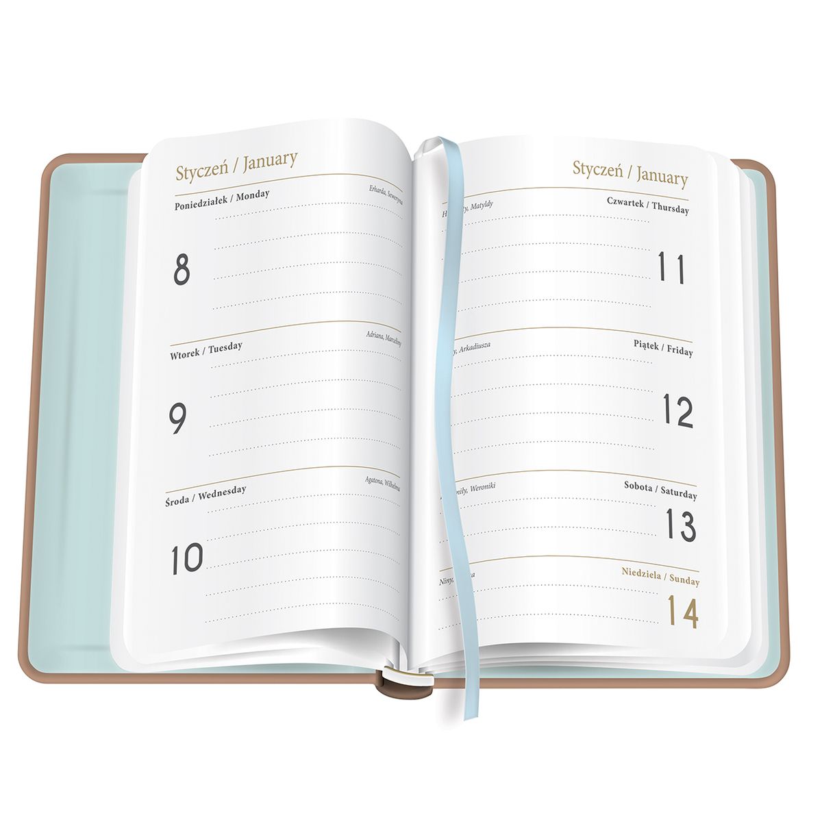 Kalendarz książkowy (terminarz) 5902277338167 Interdruk MAT+UV A6/192 A6 (BLUE DOTS)