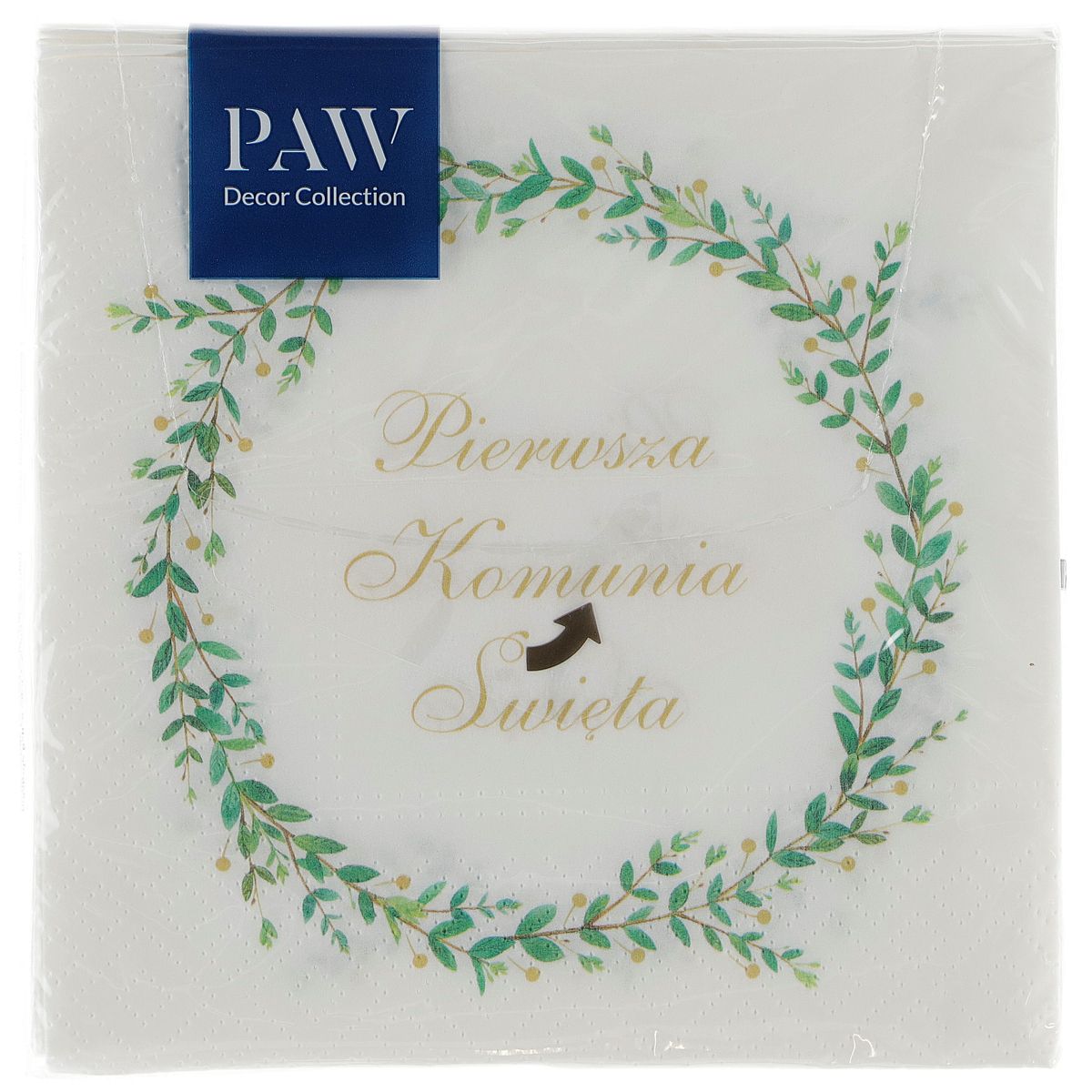 Serwetki Paw Lunch komunia Communion Twigs biały bibuła [mm:] 330x330 (SDL151200)