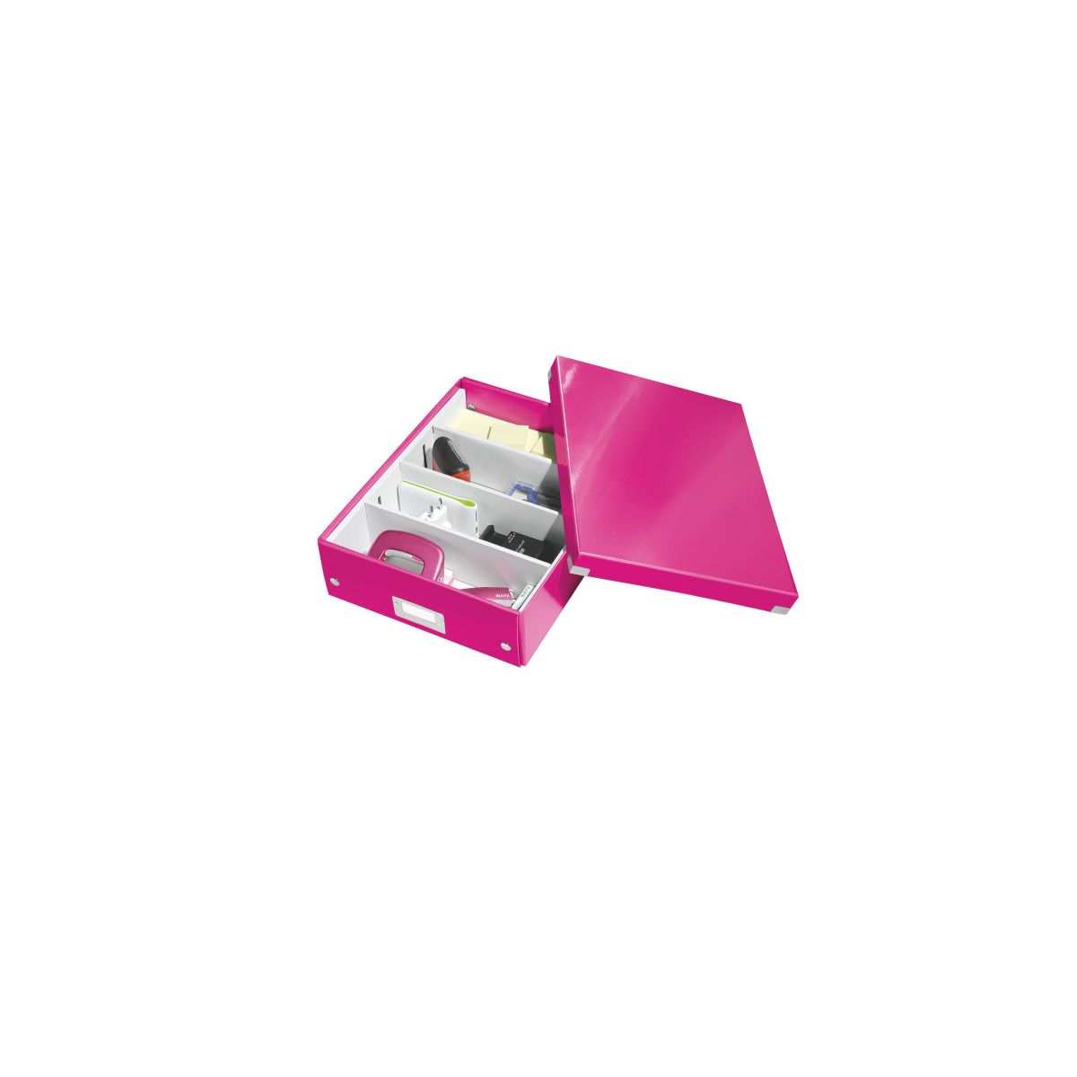 Pudło archiwizacyjne Wow Click & Store A4 różowy karton pokryty folią [mm:] 280x100x 370 Leitz (60580023)