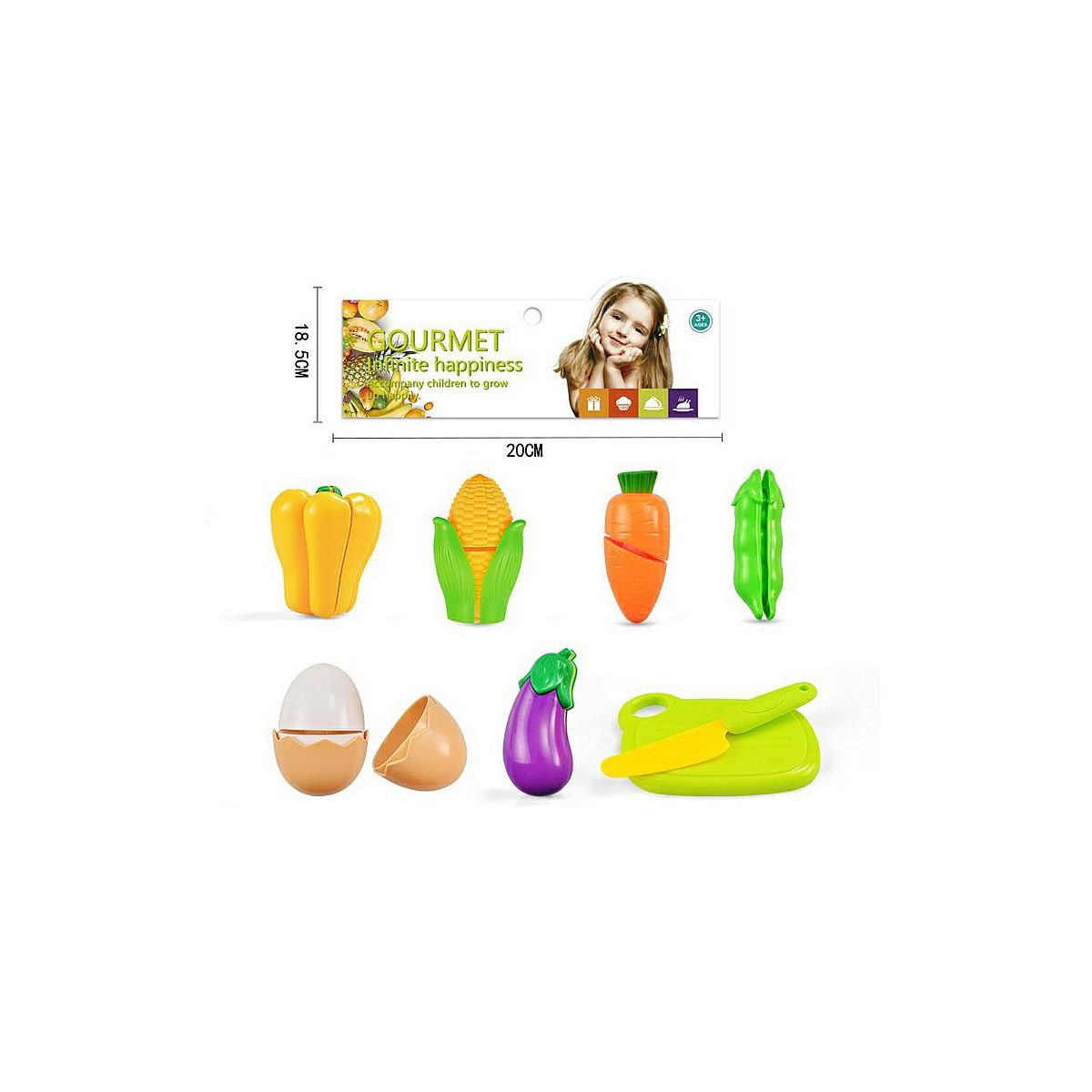 Artykuły kuchenne zestaw warzyw i owoców na rzep Adar (550414)