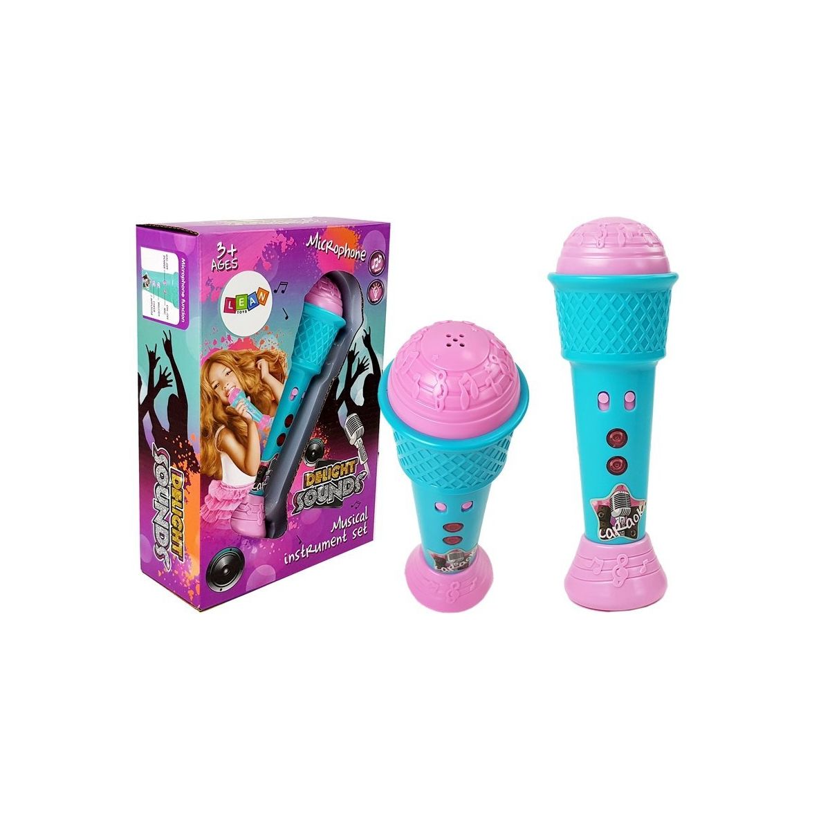 Mikrofon zabawkowy Dla Dzieci Karaoke MP3 Kokardka Głośnik Lean (7819)
