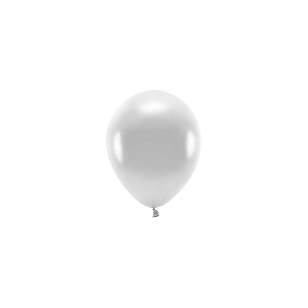 Balon gumowy Partydeco Metalizowane Eco Balloons srebrny 260mm (ECO26M-018)