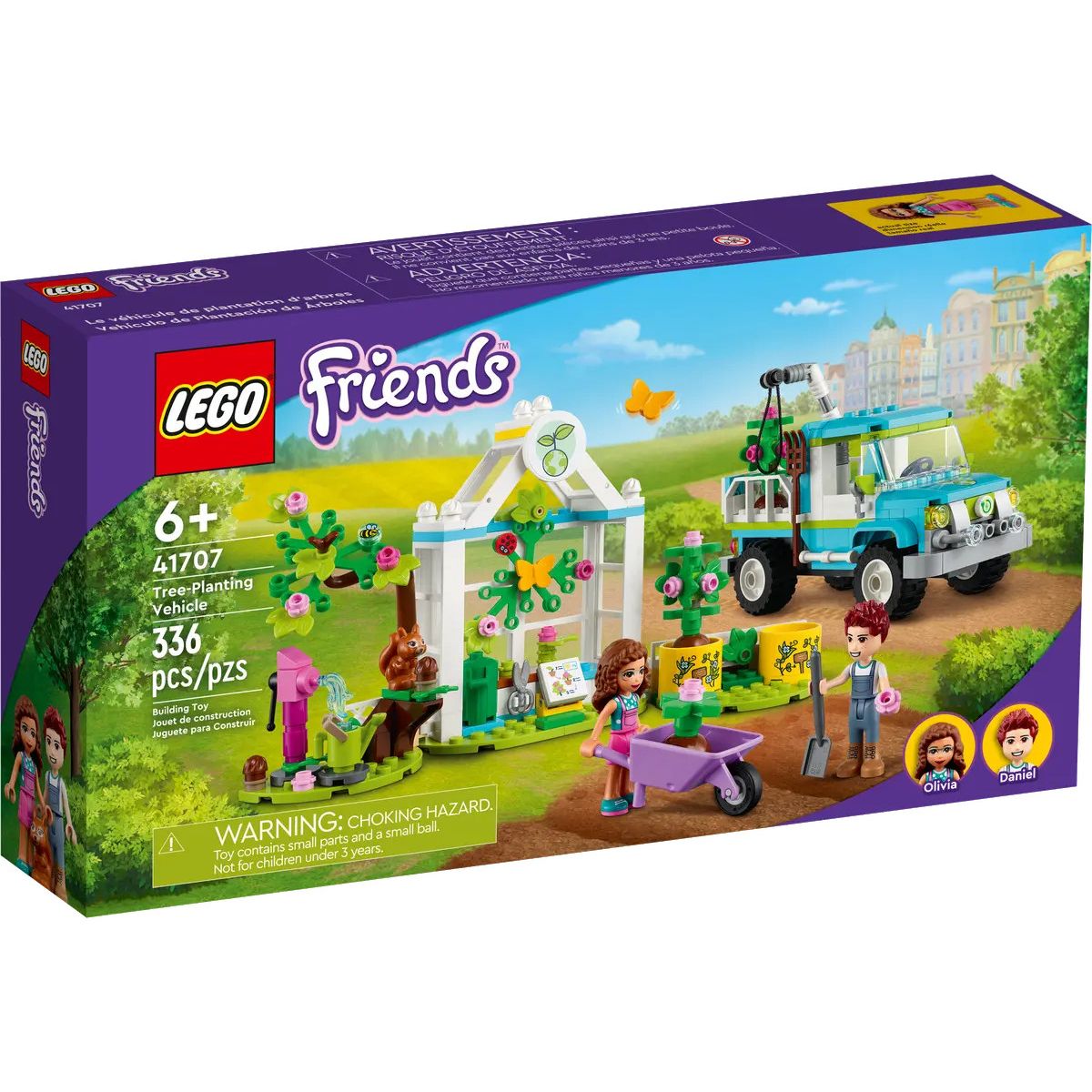 Klocki konstrukcyjne Lego Friends furgonetka do sadzenia drzew (41707)