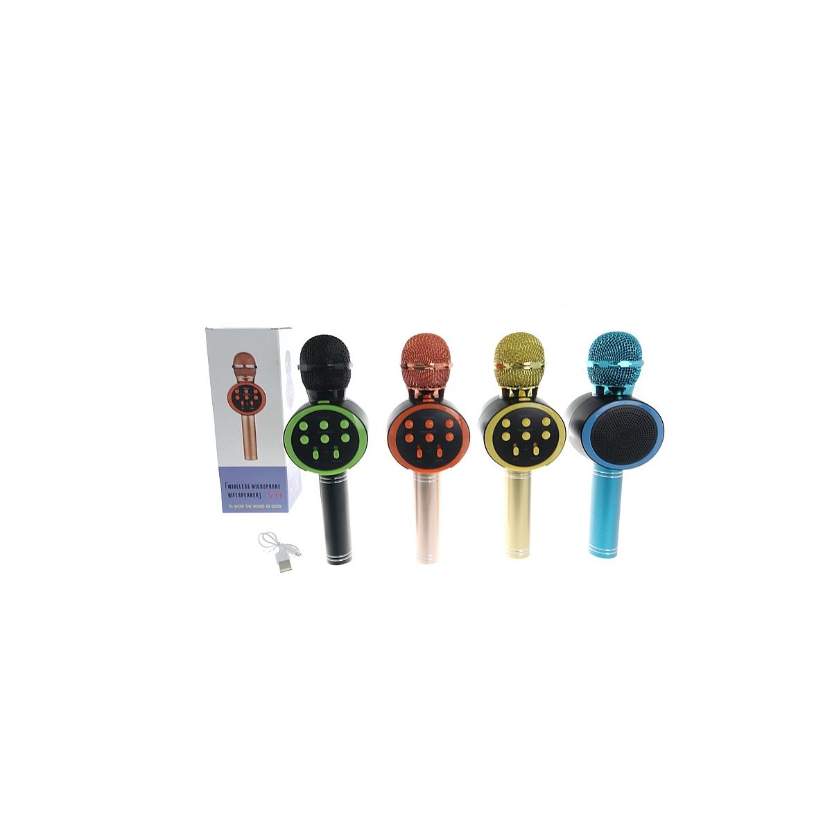 Mikrofon zabawkowy z głośnikiem Bluetooth i wejściem USB, wielofunkcyjny Adar (548633)