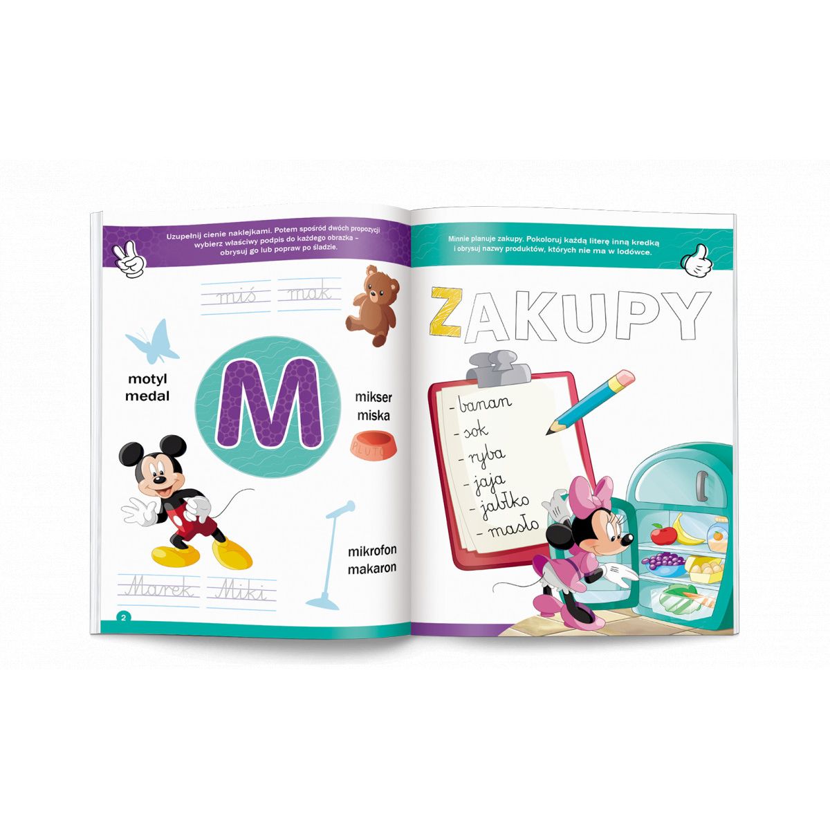 Książka dla dzieci Disney Uczy. Miki. M jak Mik Ameet (UAL 9302)