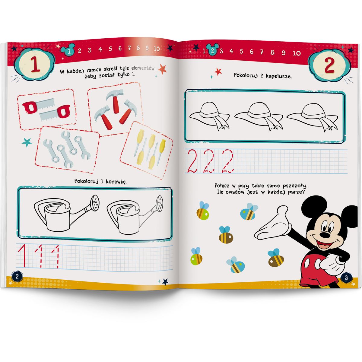 Książka dla dzieci Disney Uczy. Zeszyt ćwiczeń. Liczby Ameet (UDZ 9302)