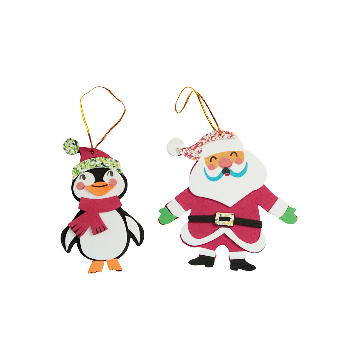 Ozdoba świąteczna Craft-Fun Series Mikołaj i pingwin do samodzielnego złożenia Titanum (20615)