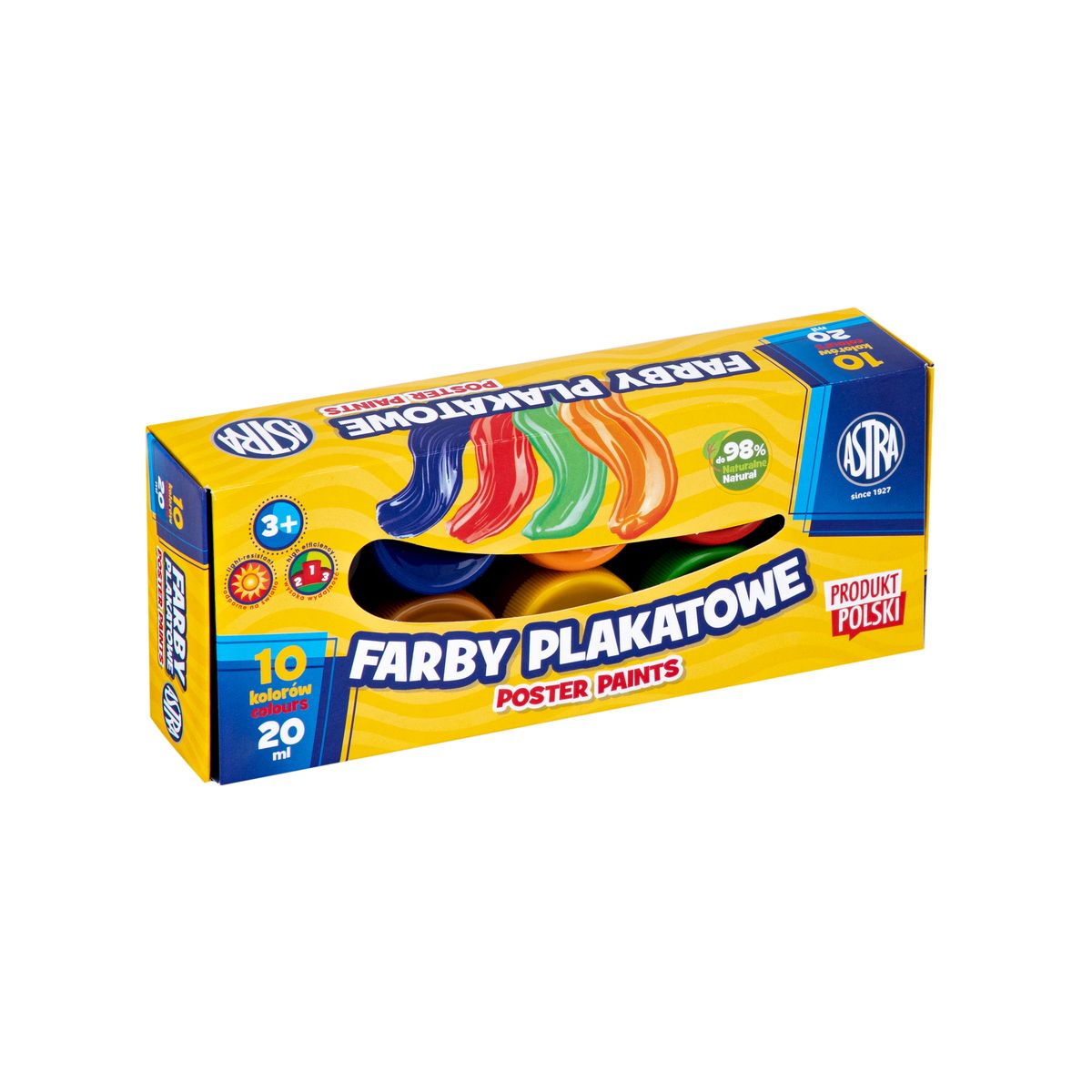Farby plakatowe Astra kolor: mix 20ml 10 kolor. (301123044)