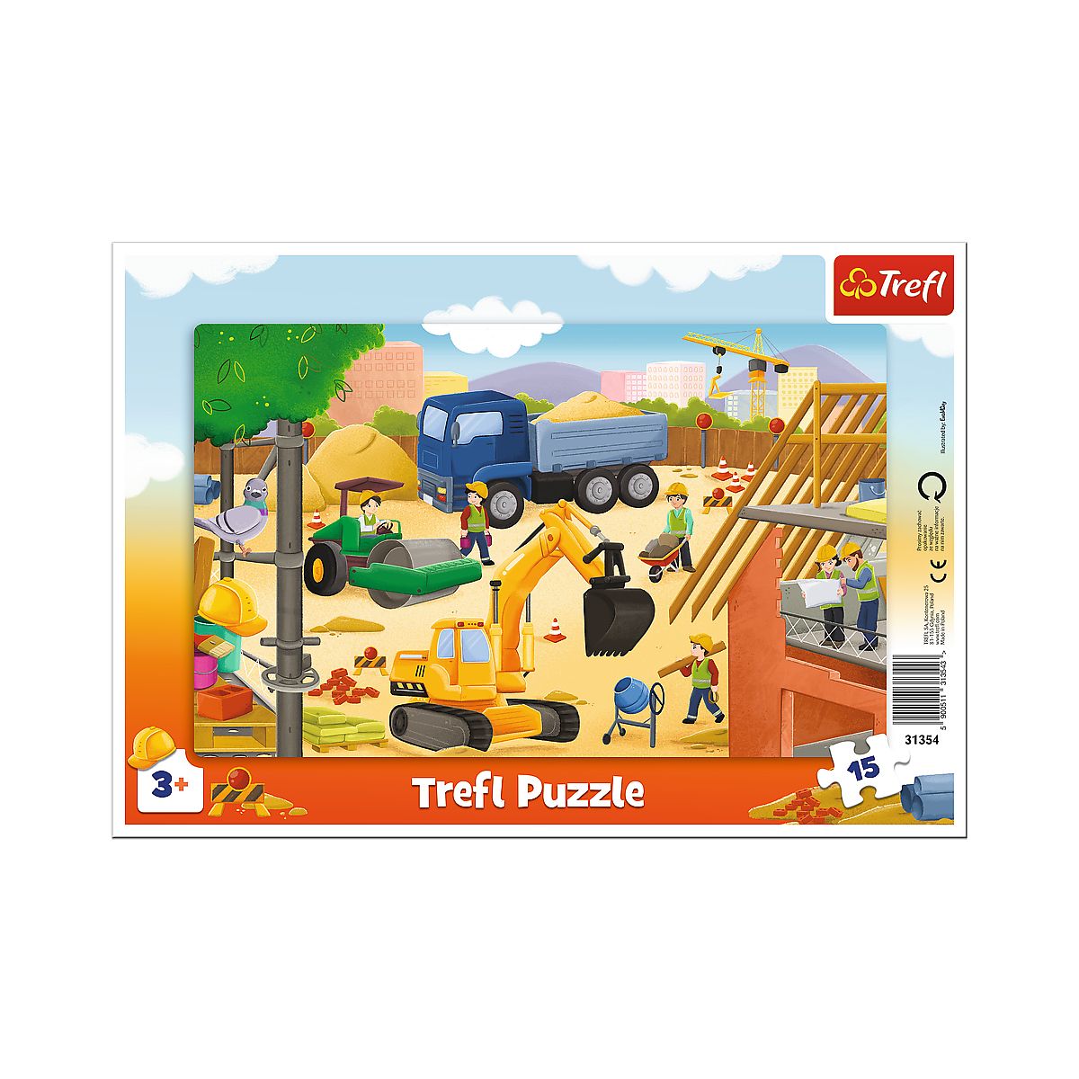 Puzzle Trefl Na budowie 15 el. (31354)