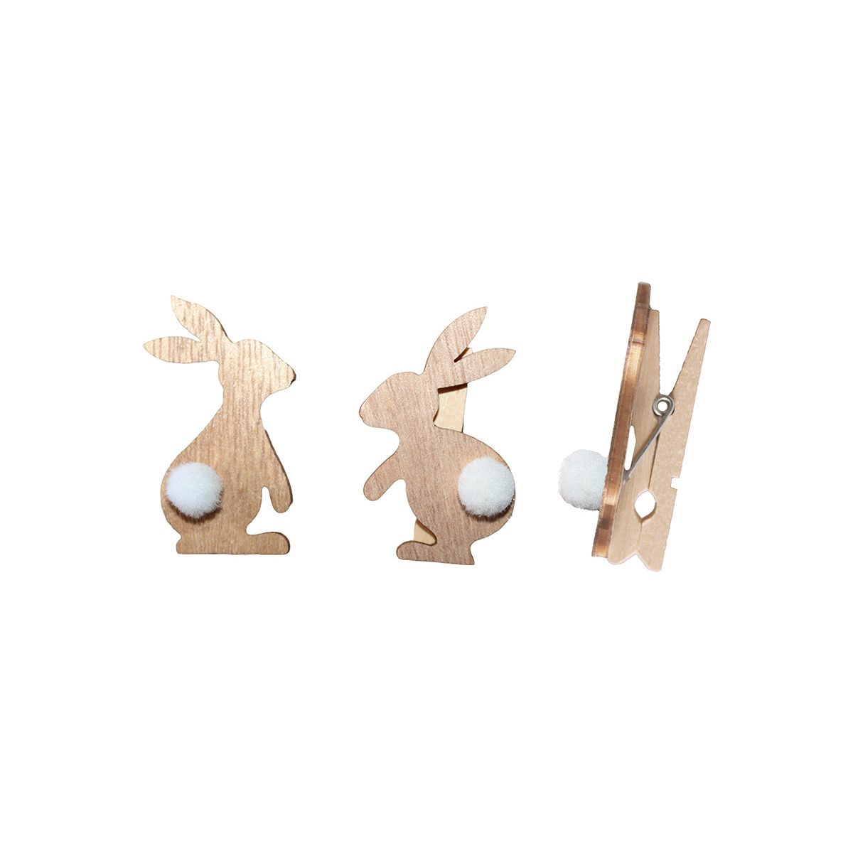 Ozdoba drewniana Titanum Craft-Fun Series klamerki drewniane króliczki (diy18-20)