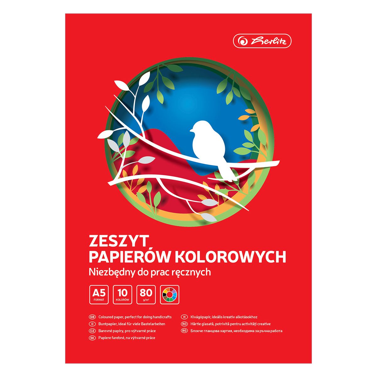 Zeszyt papierów kolorowych Herlitz A5 10k (9583691)