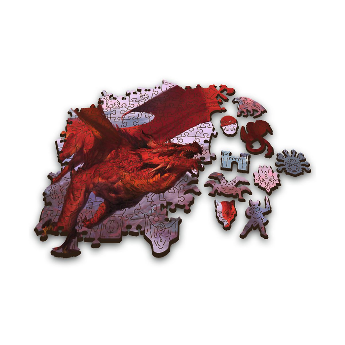 Puzzle Trefl Drewniane Starożytny czerwony smok 501 el. (20181)