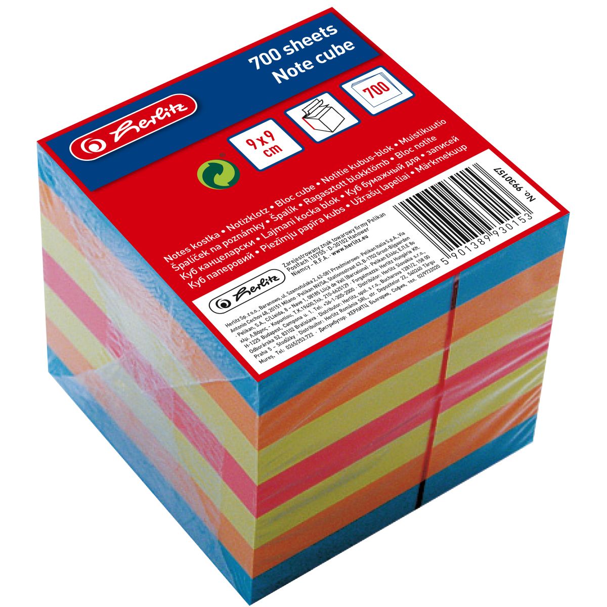 Kostka papierowa mix [mm:] 90x90x 90 Herlitz (9930157)