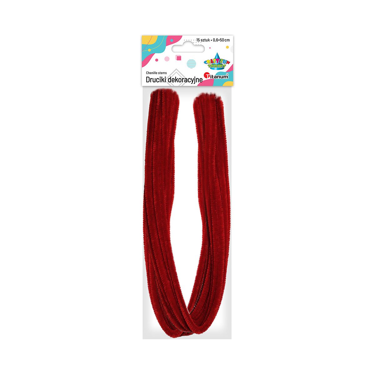 Drucik Titanum Craft-Fun Sereis kreatywny kolor: czerwony 500mm 15 szt (283055)