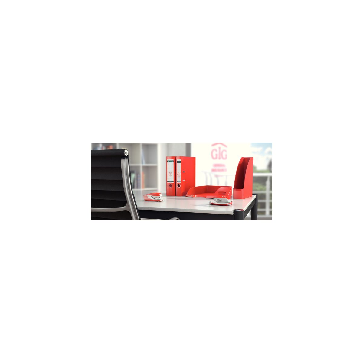 Zszywacz Leitz Wow NeXXt Series czerwony jasny 30k (55020020)