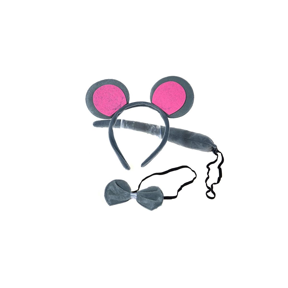 Opaska opaska uszy myszki, pluszowe, z ogonkiem Adar (582897)