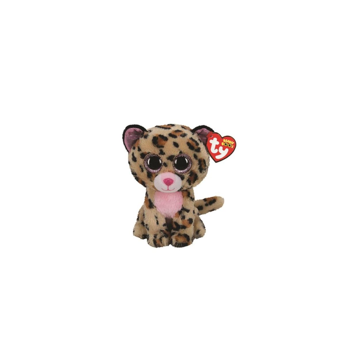 Pluszak Beanie Boos Livvie - Leopard brązowo-różowy [mm:] 150 Meteor (TY36367)