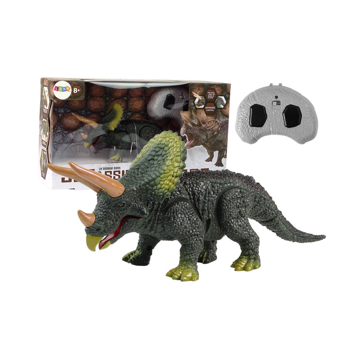 Figurka Lean Dinozaur Na Baterie Triceratops Zdalnie Sterowany Dźwięk (12438)