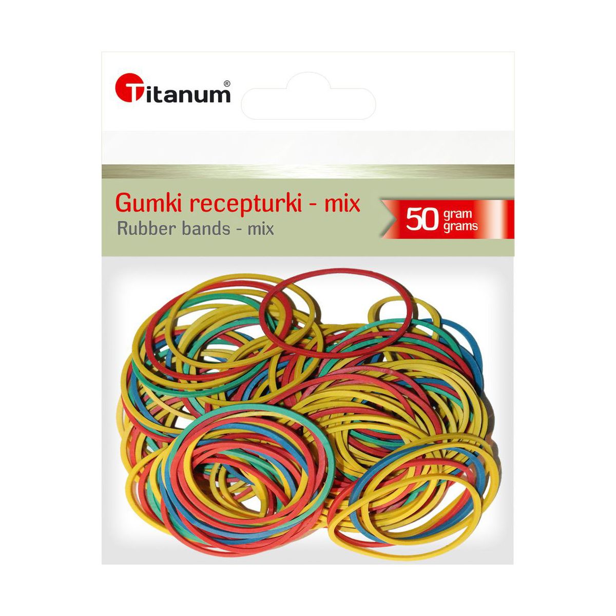 Gumki recepturki Titanum 50g śr. (mix)mm