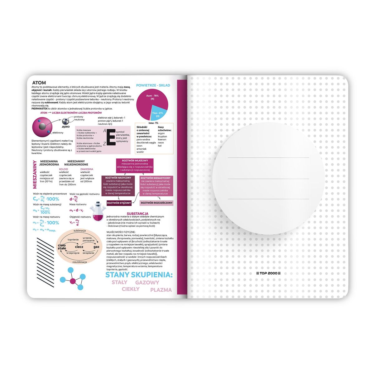 Zeszyt Top 2000 chemia SUPERPREMIUM A5 60k. 70g krata (400150674)