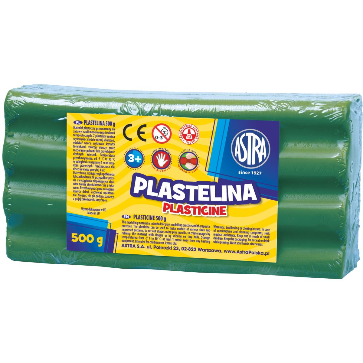 Plastelina Astra 1 kol. zielona 500g
