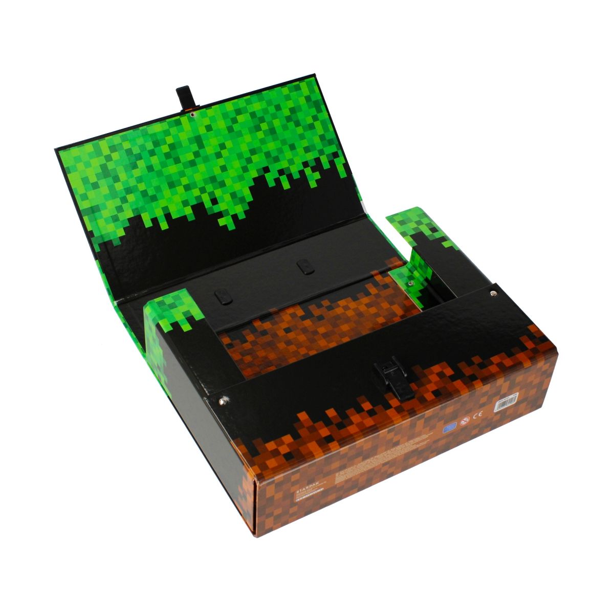 Teczka z szerokim grzbietem na zatrzask Pixel game A4 zielony Starpak (493167)