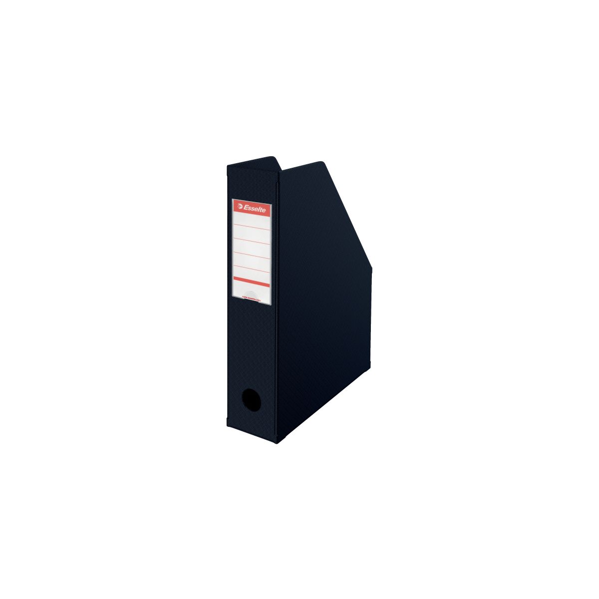 Pojemnik na dokumenty pionowy A4 czarny karton pokryty folią [mm:] 72x318x 242 Esselte (56007)