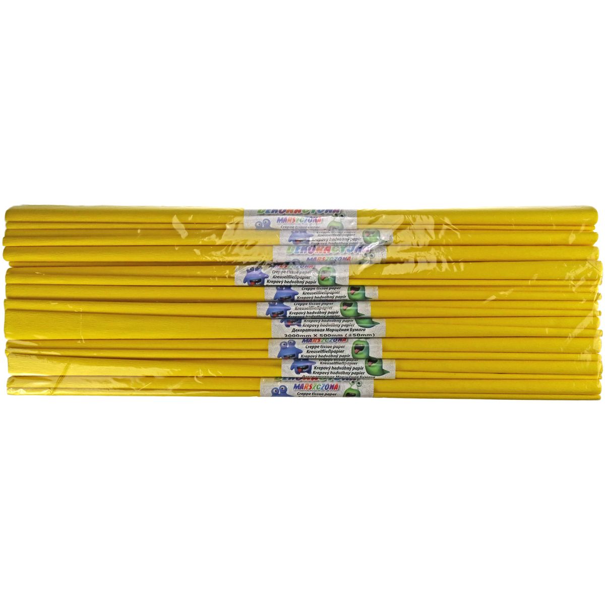 Bibuła marszczona Fun&Joy 04 żółta 500mm x 2000mm