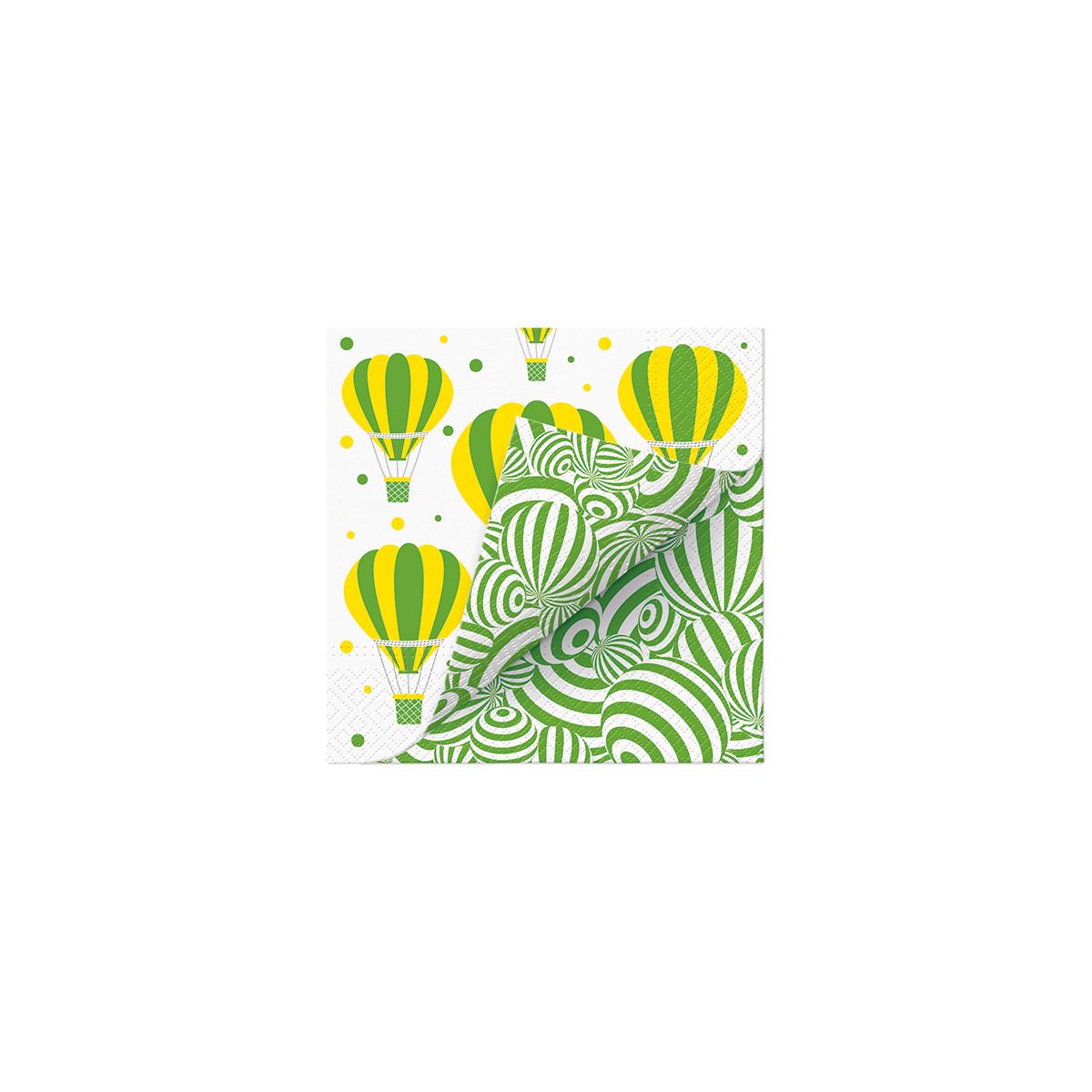 Serwetki Paw Lunch Double Design Striped balloons mix nadruk bibuła [mm:] 330x330 (SDLD000700)