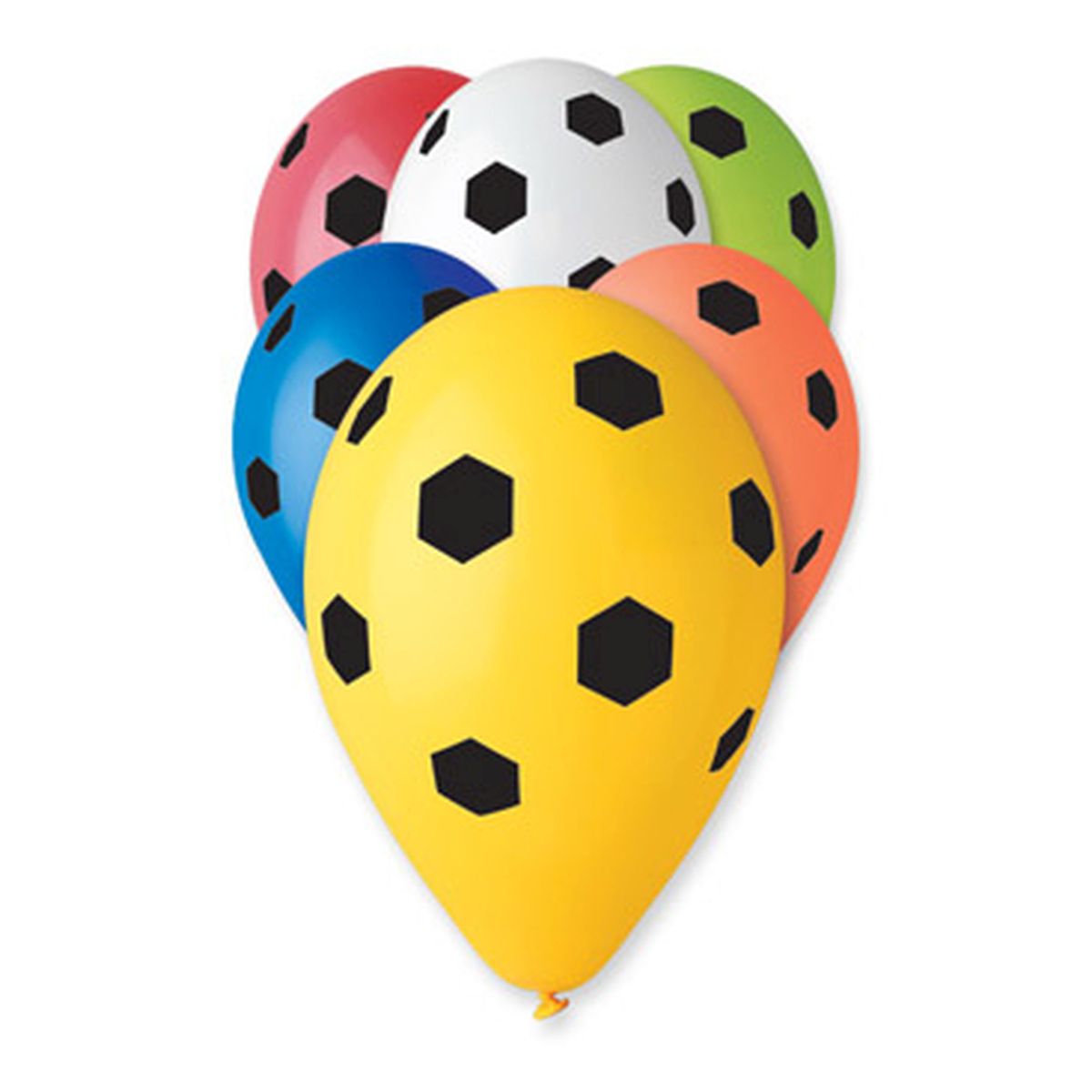 Balon gumowy PREMIUM PIŁKA NOŻNA 5 szt mix 300mm 30cal (GS110/P170)