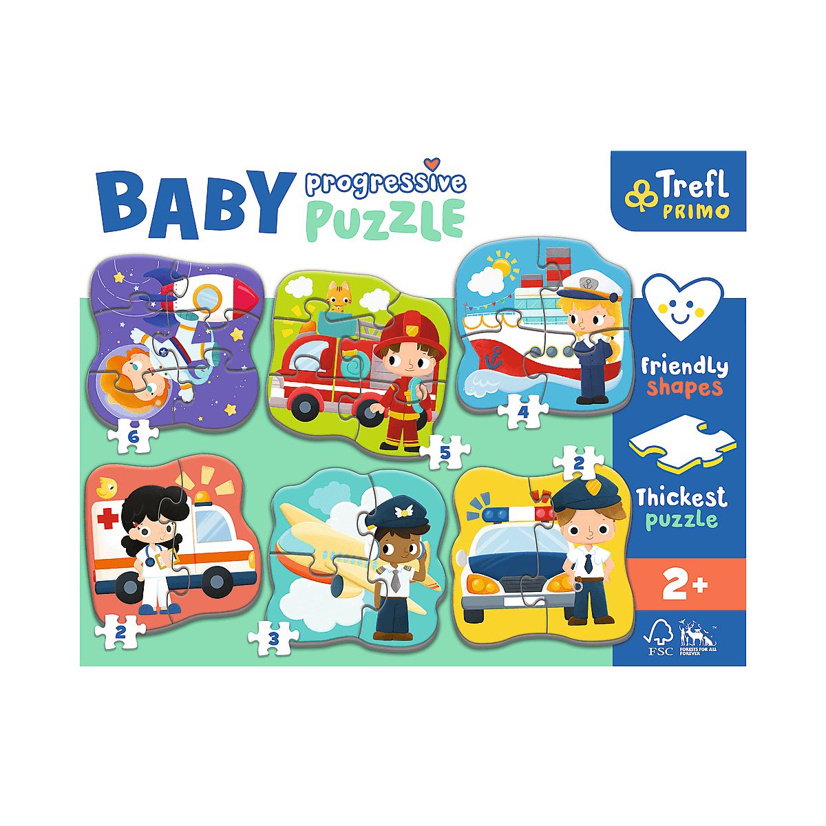 Puzzle Trefl baby Zawody i pojazdy (44001)