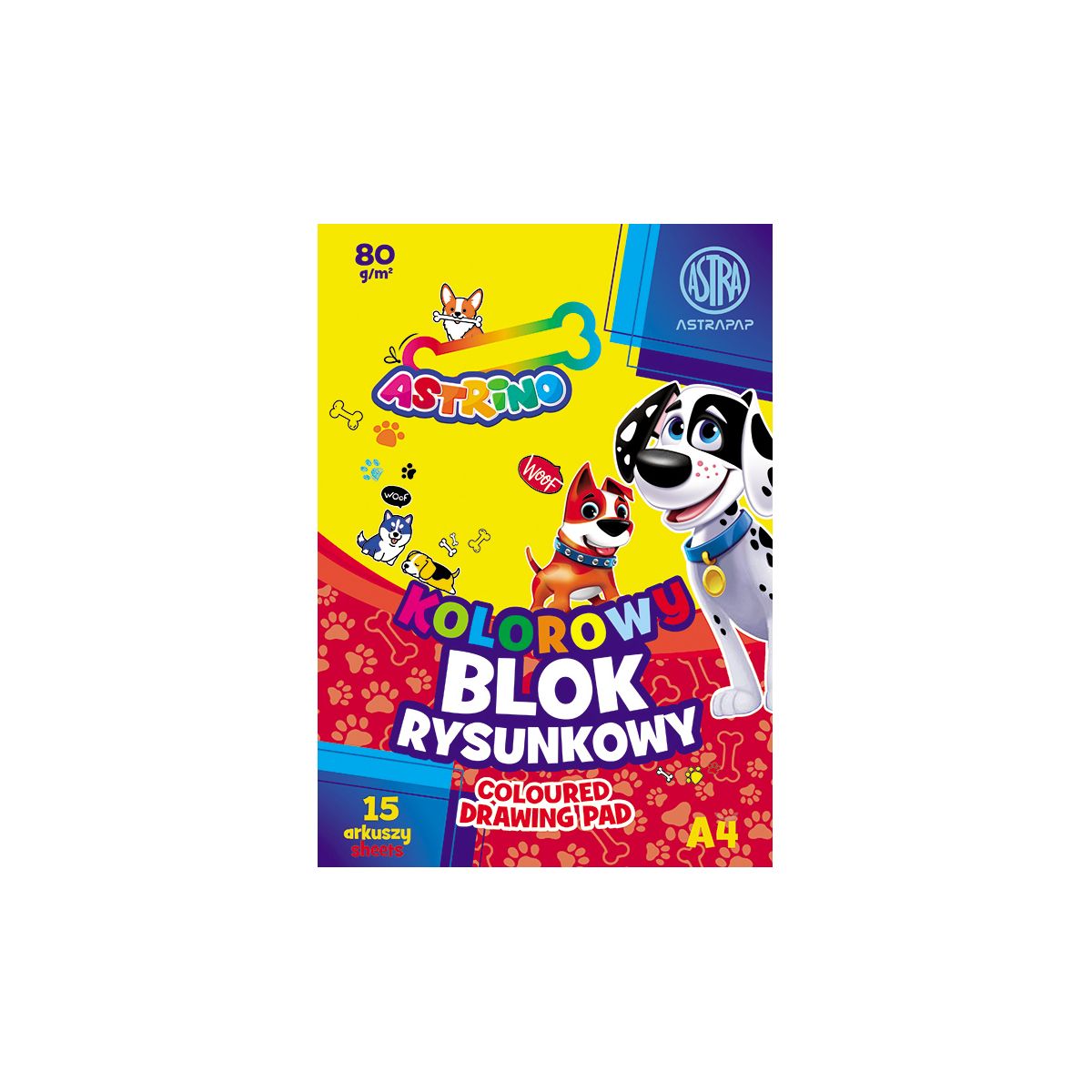 Blok rysunkowy Astra BS&RABBit ASTRAPAP A4 mix 80g 15k (106021012)