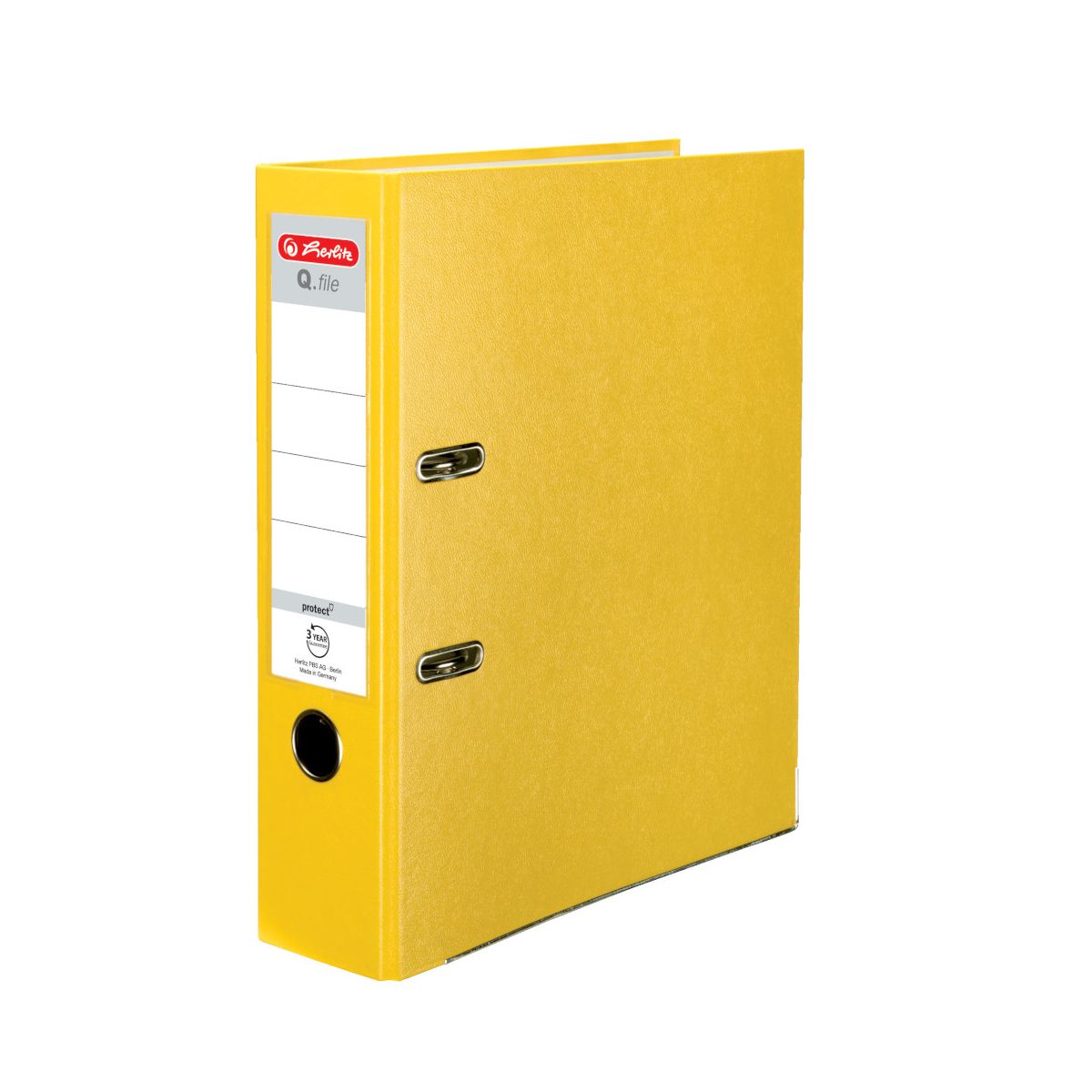 Segregator dźwigniowy Herlitz Q. file Standard A4 80mm żółty (0011167442)