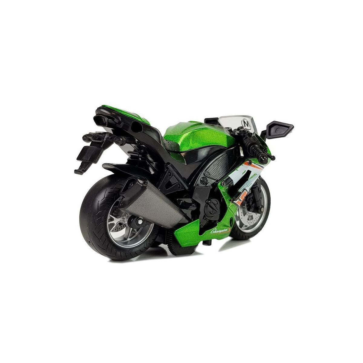 Motocykl z Napędem Frykcyjnym Dźwięki Motor 1:14 Zielony Lean (5926)