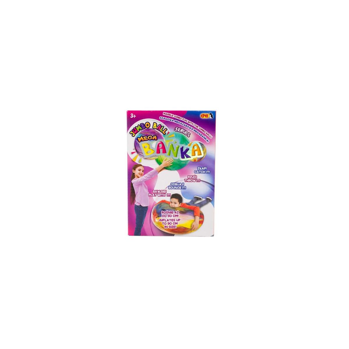 Piłka miękka Epee Mega bańka seria 5, szał kolorów - różowy (EP04137)