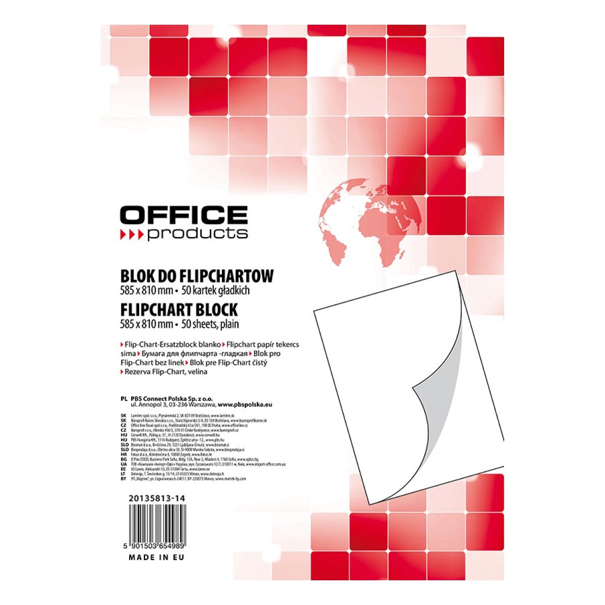 Blok do tablic flipchart 20k. krata Office Products (20135813-14)