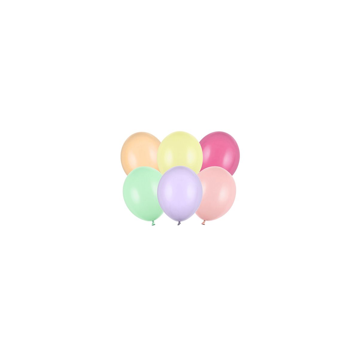 Balon gumowy Partydeco Strong pastel 50szt. mix 270mm (SB12P-000P-50)