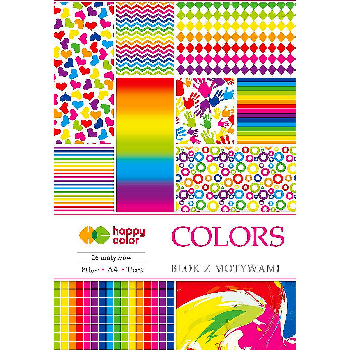 Zeszyt papierów kolorowych Happy Color A4 80g 15k (HA 3808 2030-C)