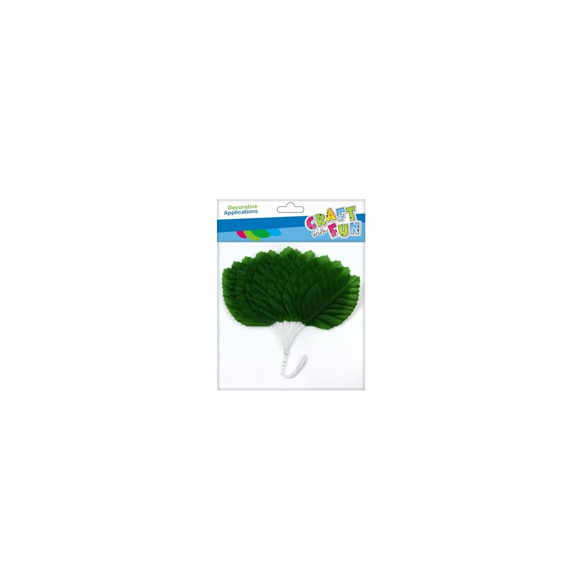 Ozdoba materiałowa Euro-Trade liść zielony 5,5cm 12szt. (463897)