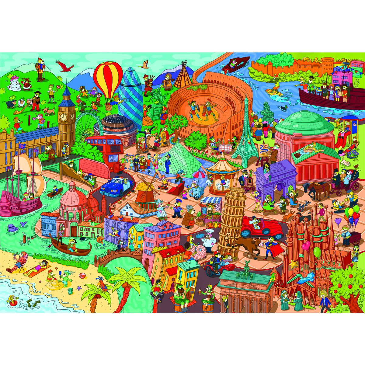 Puzzle Trefl Spy Guy Lost Items: Europe (37481)