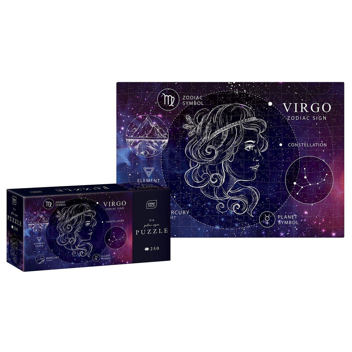 Puzzle Interdruk ZODIAC SIGNS 6 VIRGO 5902277341921 250 el. (250 el)