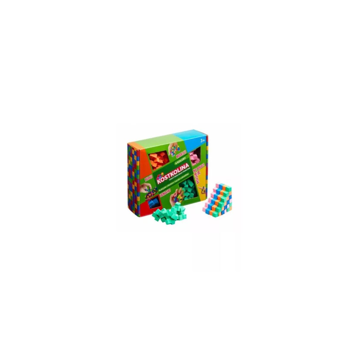 Zestaw kreatywny dla dzieci Kostkolina green 4 kolory Art And Play S.c. (13080104)