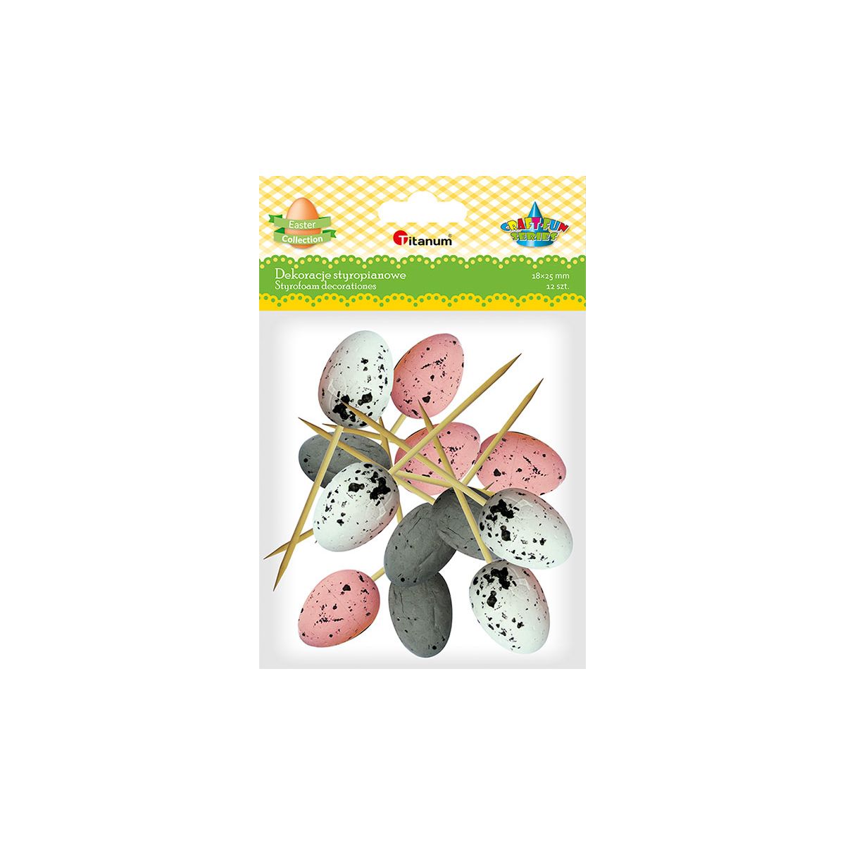 Ozdoba styropianowa Titanum Craft-Fun Series Kolorowe jajka styropianowe na piku
