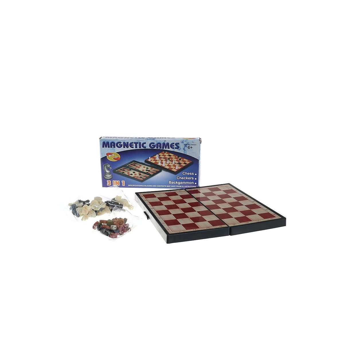 Gra logiczna Adar zestaw gier 3w1, magnetyczne, szachy, warcaby, backgammon (544086)